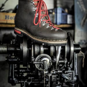 Chaussure N°3 sur machine johnson