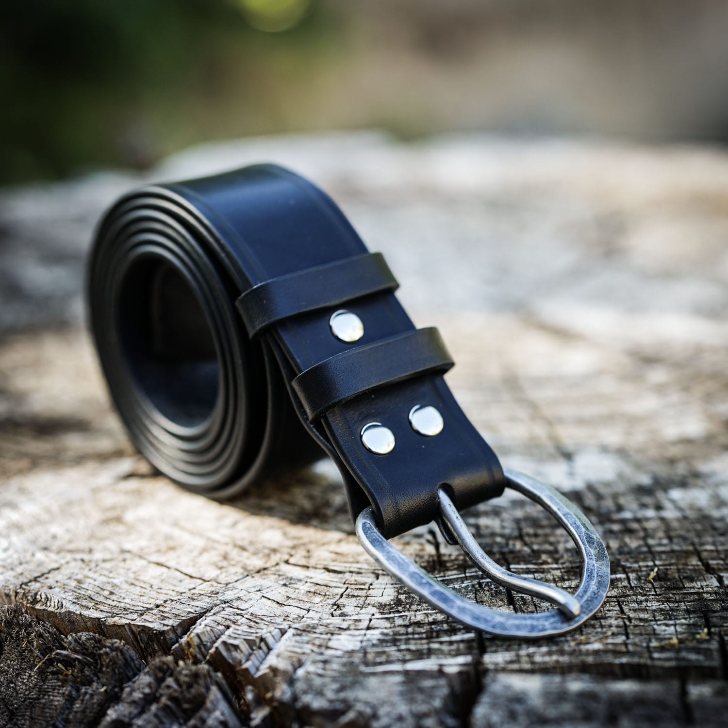 Ceinture a boucle en acier forgé, boucle ronde