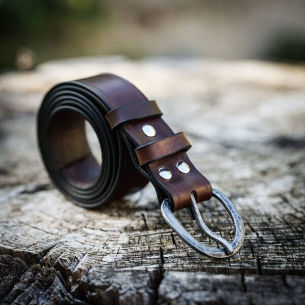 Ceinture a boucle en acier forgé, boucle ronde