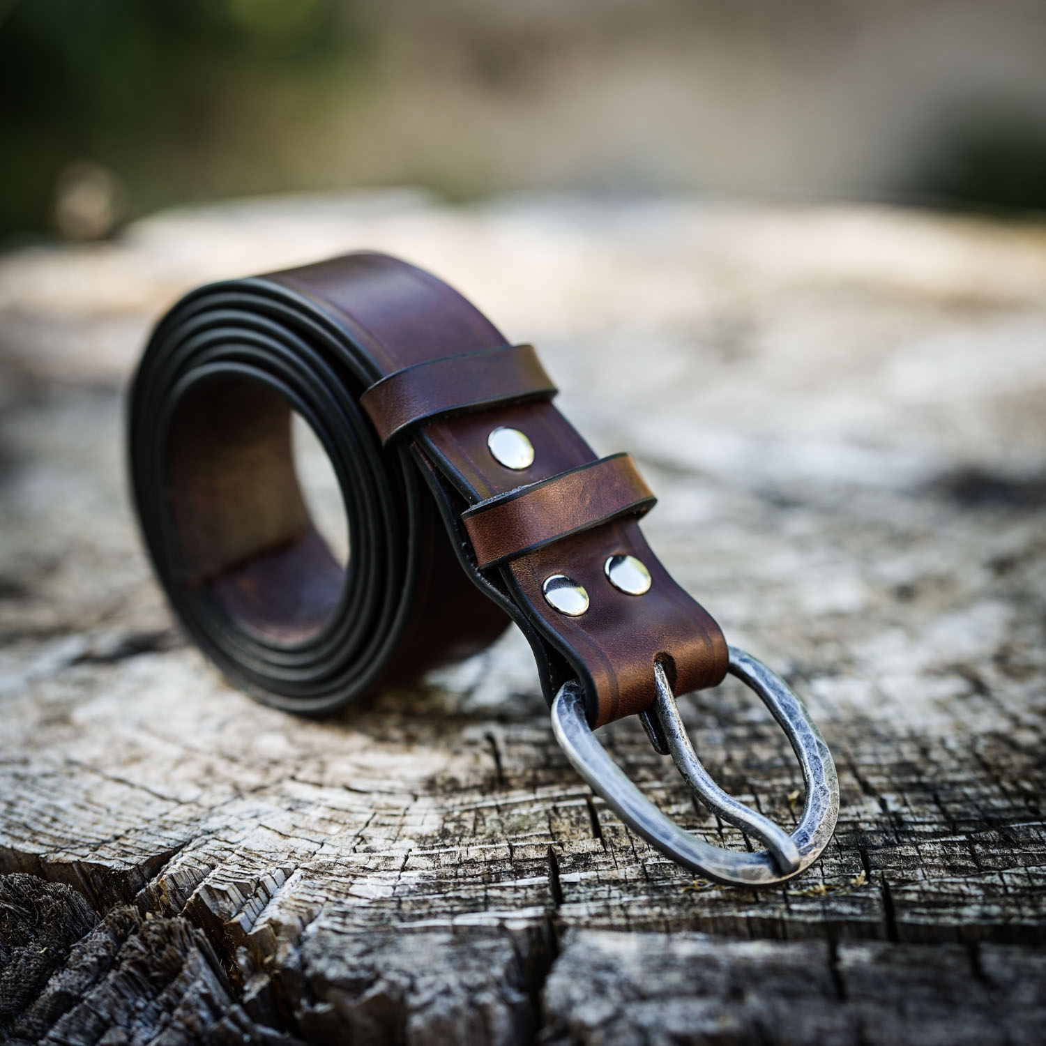 Ceinture a boucle en acier forgé, boucle ronde