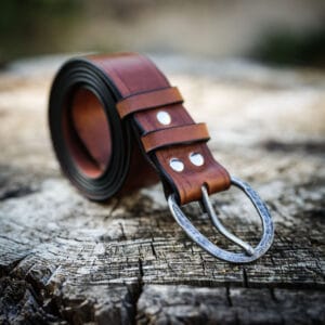 Ceinture a boucle en acier forgé, boucle ronde